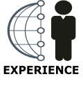 crowd of people standing close to each other a figure pointing at bars representing data a shield and an arrow hitting the center four people standing in a line, one of them has a bulb of ideas instead of a head two figures of man and hand pointing to them  a man figure and half of the globe's grid