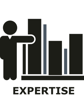 crowd of people standing close to each other a figure pointing at bars representing data